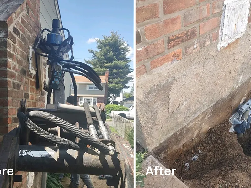 Underpinning Contractors in New York - A Helical Piers Installation by Beachland Construction in Brooklyn